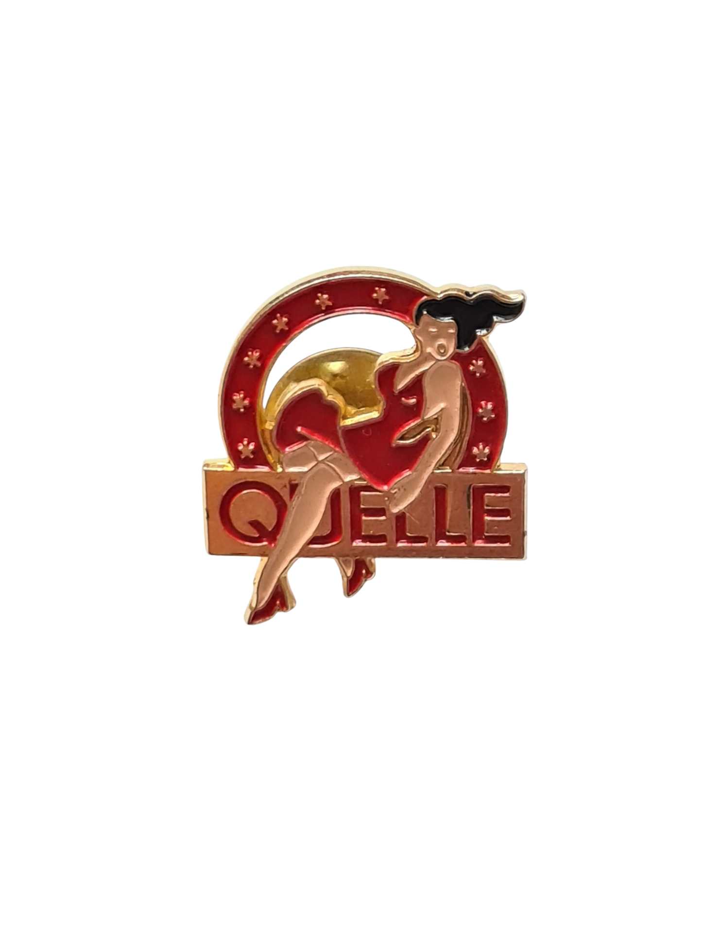 Pins publicitaire Quelle femme rouge vintage 90s