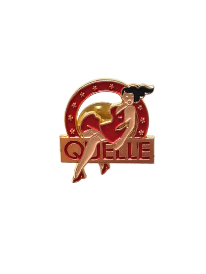 Pins publicitaire Quelle femme rouge vintage 90s
