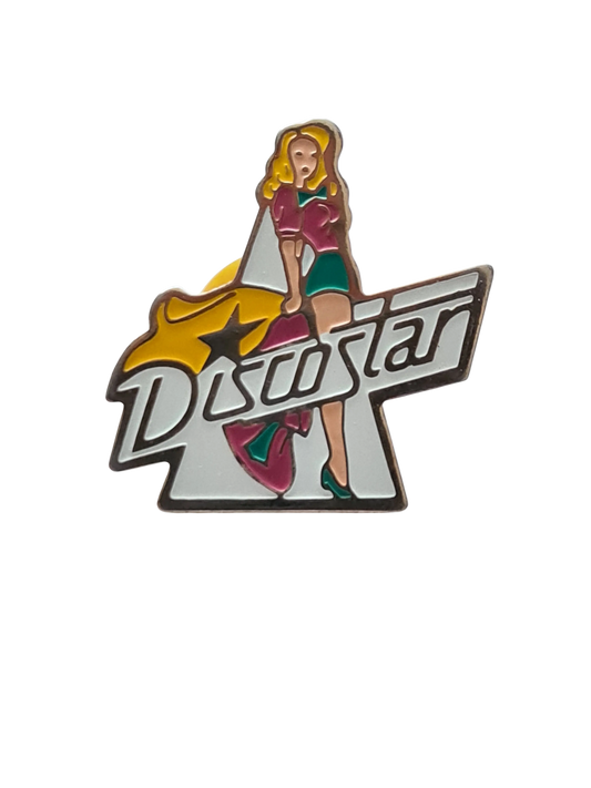 Pins Discostar vintage années 90 femme disco