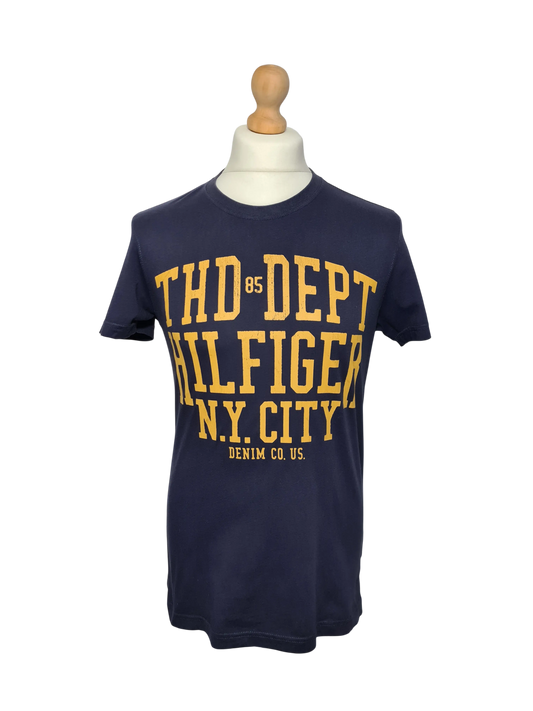 T-shirt Hilfiger Denim bleu marine logo
