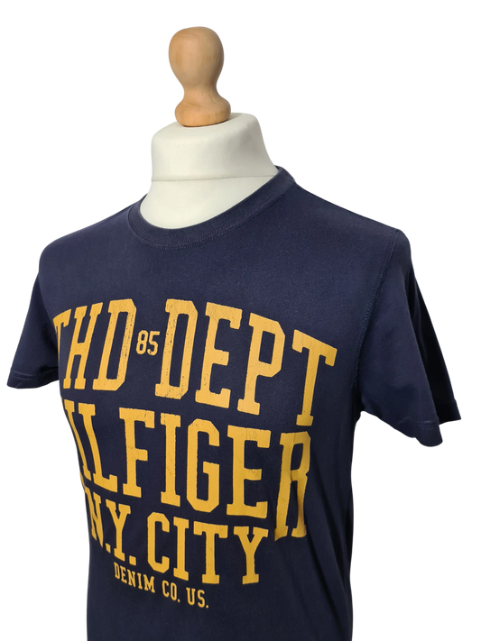 T-shirt Hilfiger Denim bleu marine logo