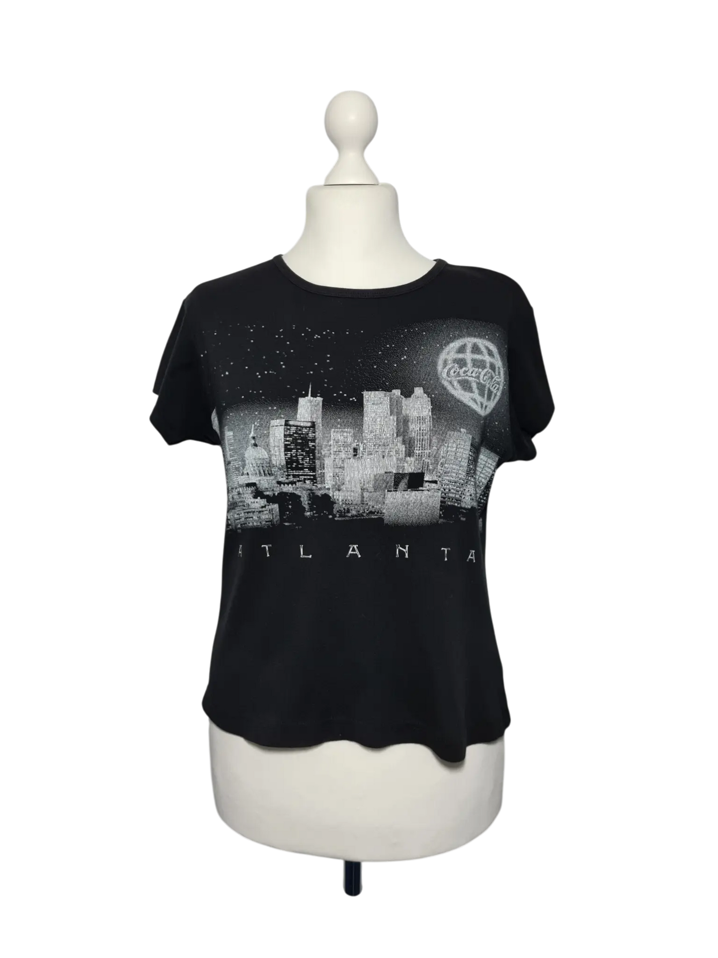 T-shirt Coca Cola Atlanta noir pailleté XL