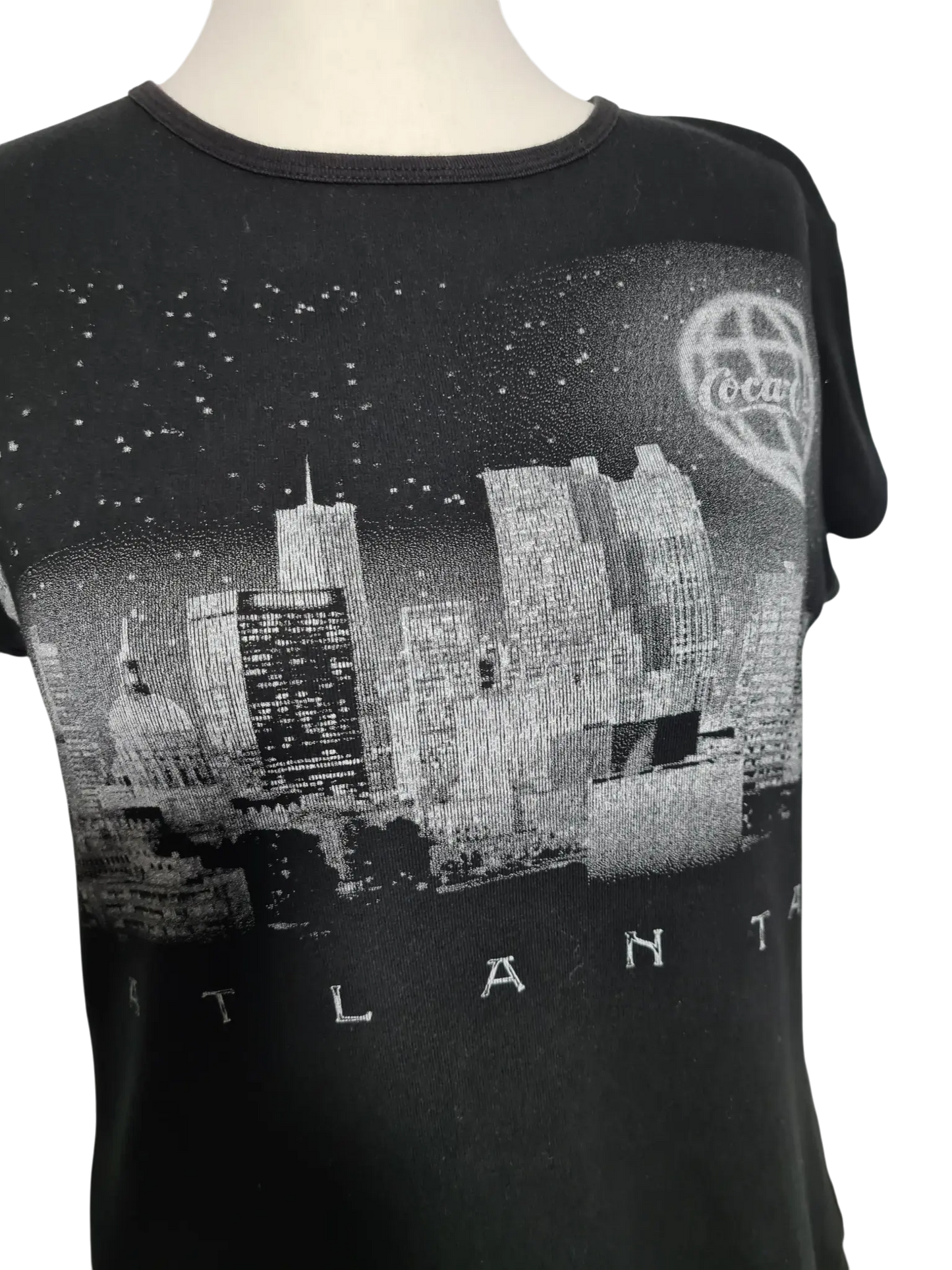 T-shirt Coca Cola Atlanta noir pailleté XL