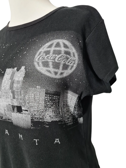 T-shirt Coca Cola Atlanta noir pailleté XL