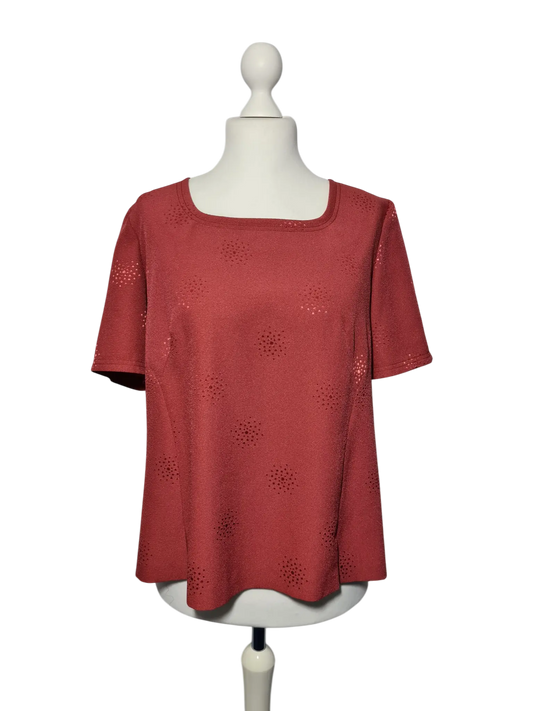 Top vintage Aguibar rose mauve T52