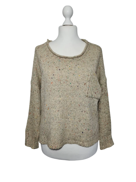 Pull laine Strass Made in France oversize cocooning L XXL