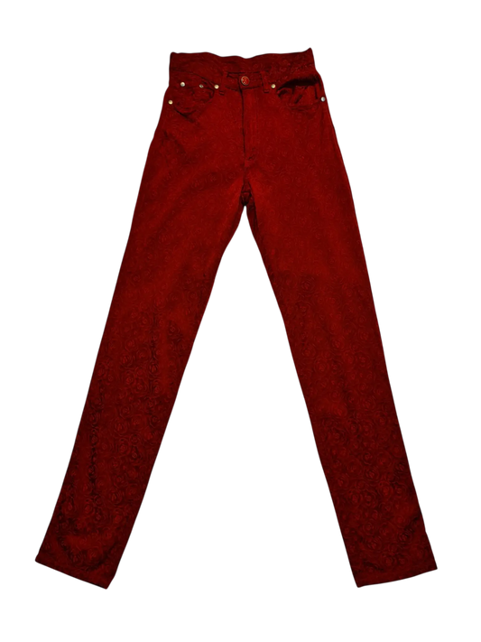 Pantalon Chevignon vintage rouge taille haute