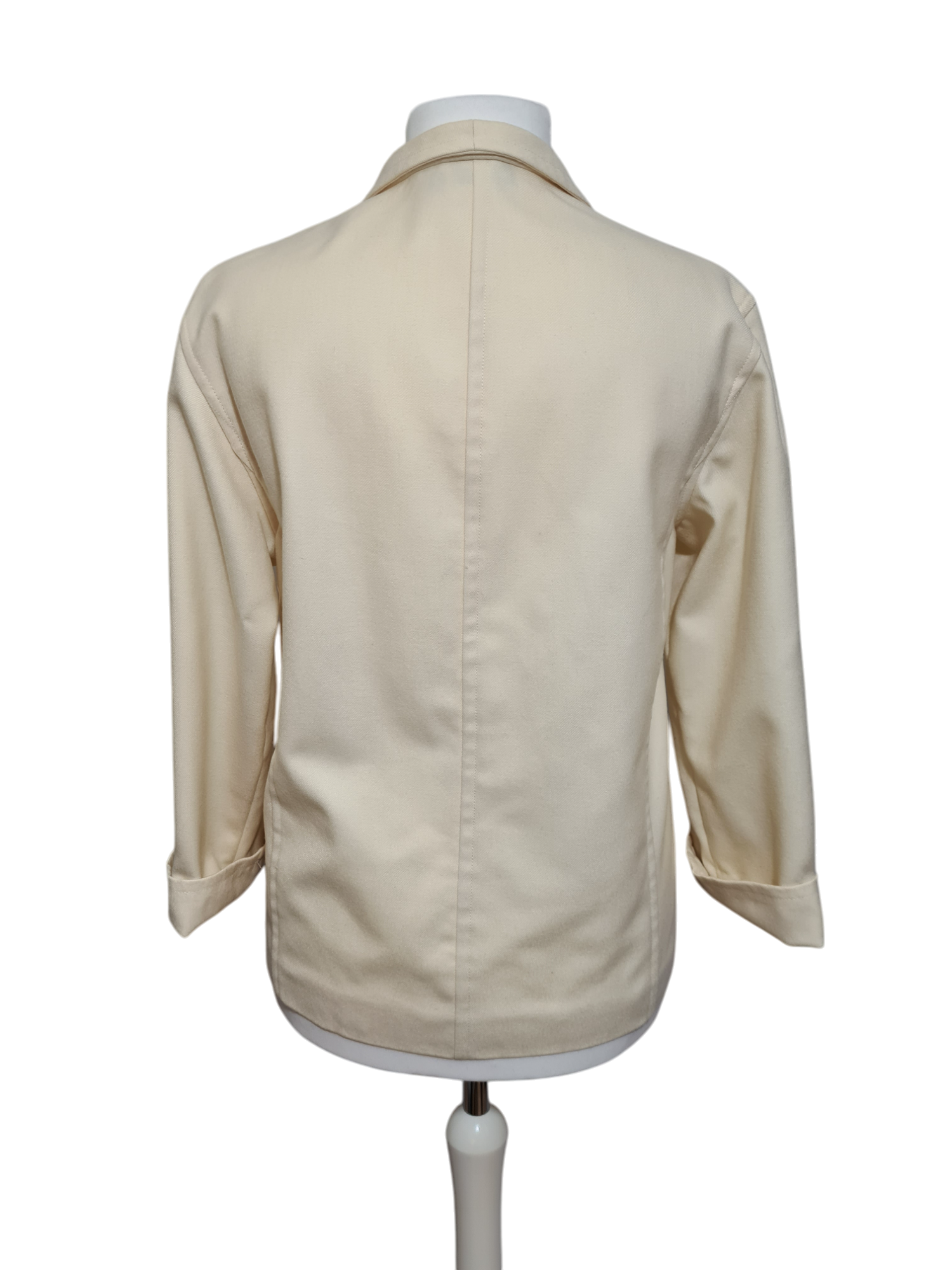 Blazer femme blanc cassé en laine vierge taille 38 des années 80/90 EMMAUS
