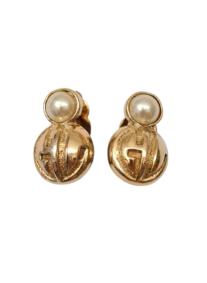 Boucles d'oreilles à clips vintage Guy Laroche Paris des années 80-90 EMMAUS