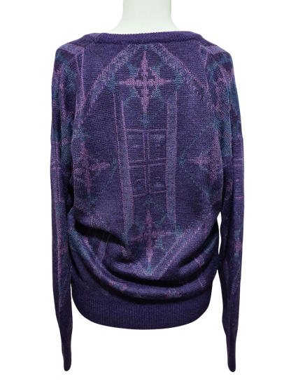 Cardigan femme oversize violet des années 80-90 EMMAUS