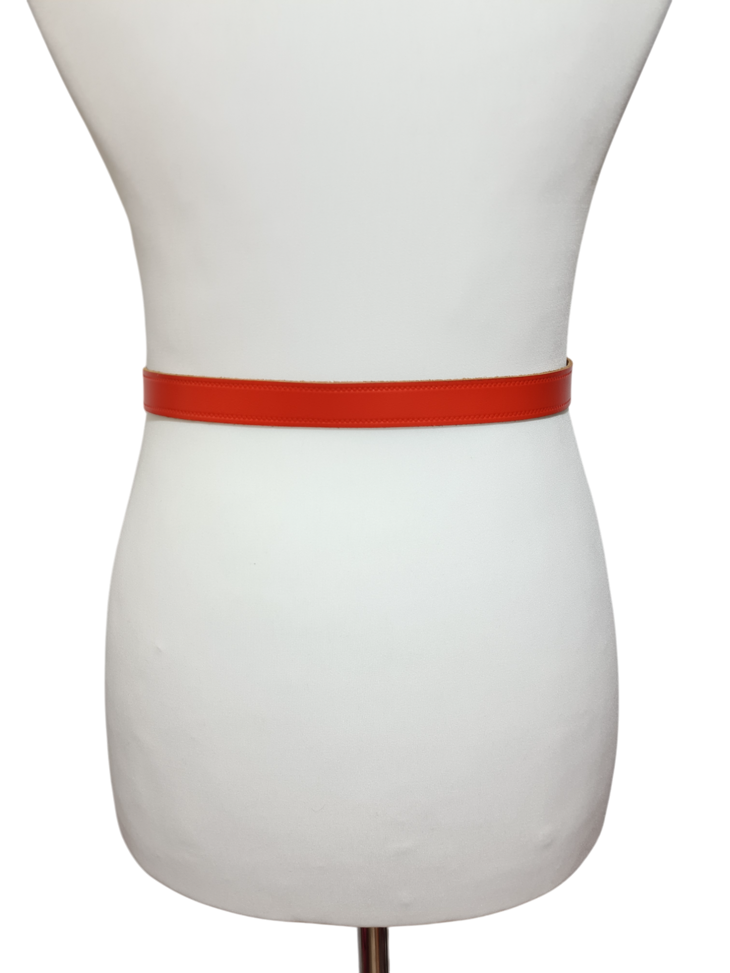 Ceinture croûte de cuir corail des années 80-90 - FRIPEO