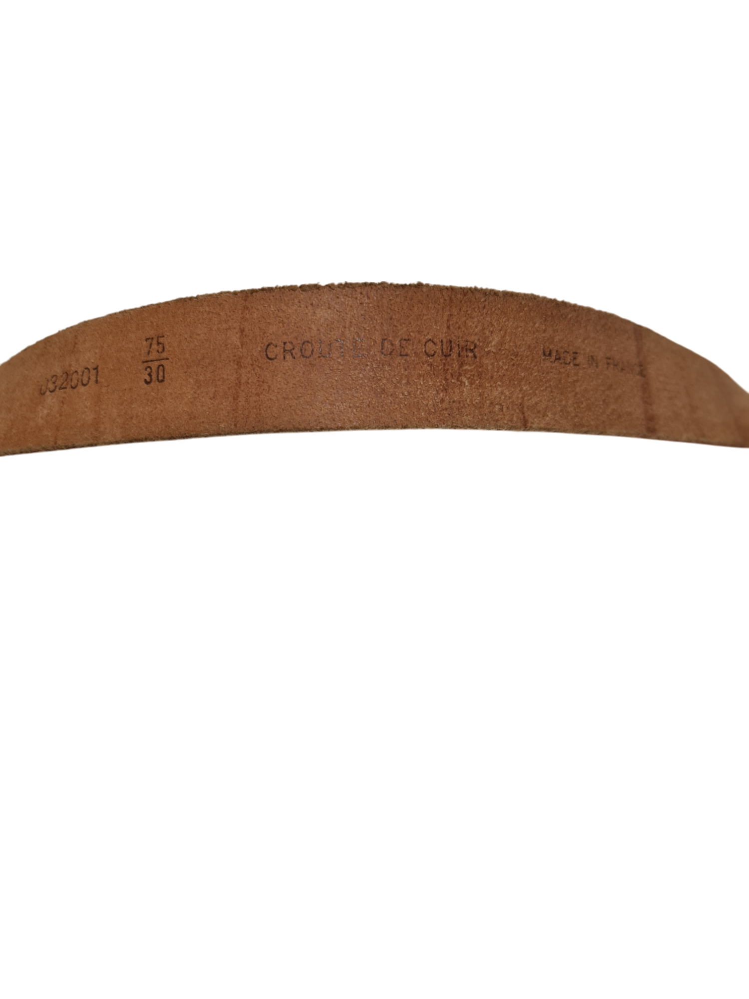 Ceinture croûte de cuir corail des années 80-90 - FRIPEO