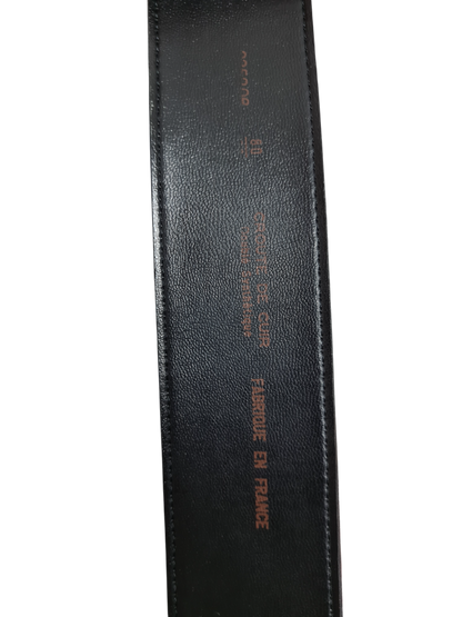 Ceinture rouge en daim avec motifs brodés des années 70-80 - FRIPEO