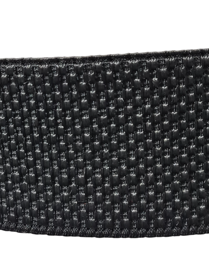 Ceinture noire élastiquée fermoir en métal doré des années 80-90 EMMAUS