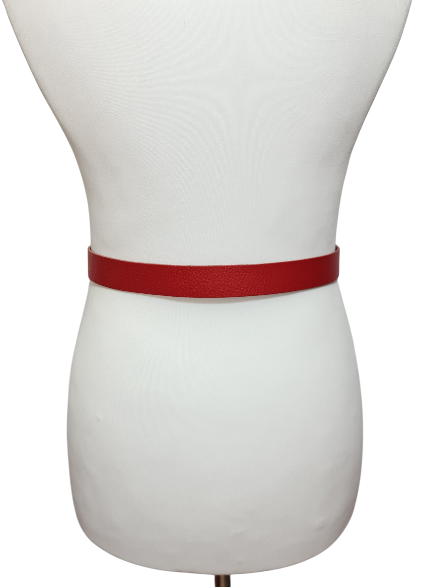 Ceinture rouge en croûte de cuir texturée des années 80-90 - FRIPEO