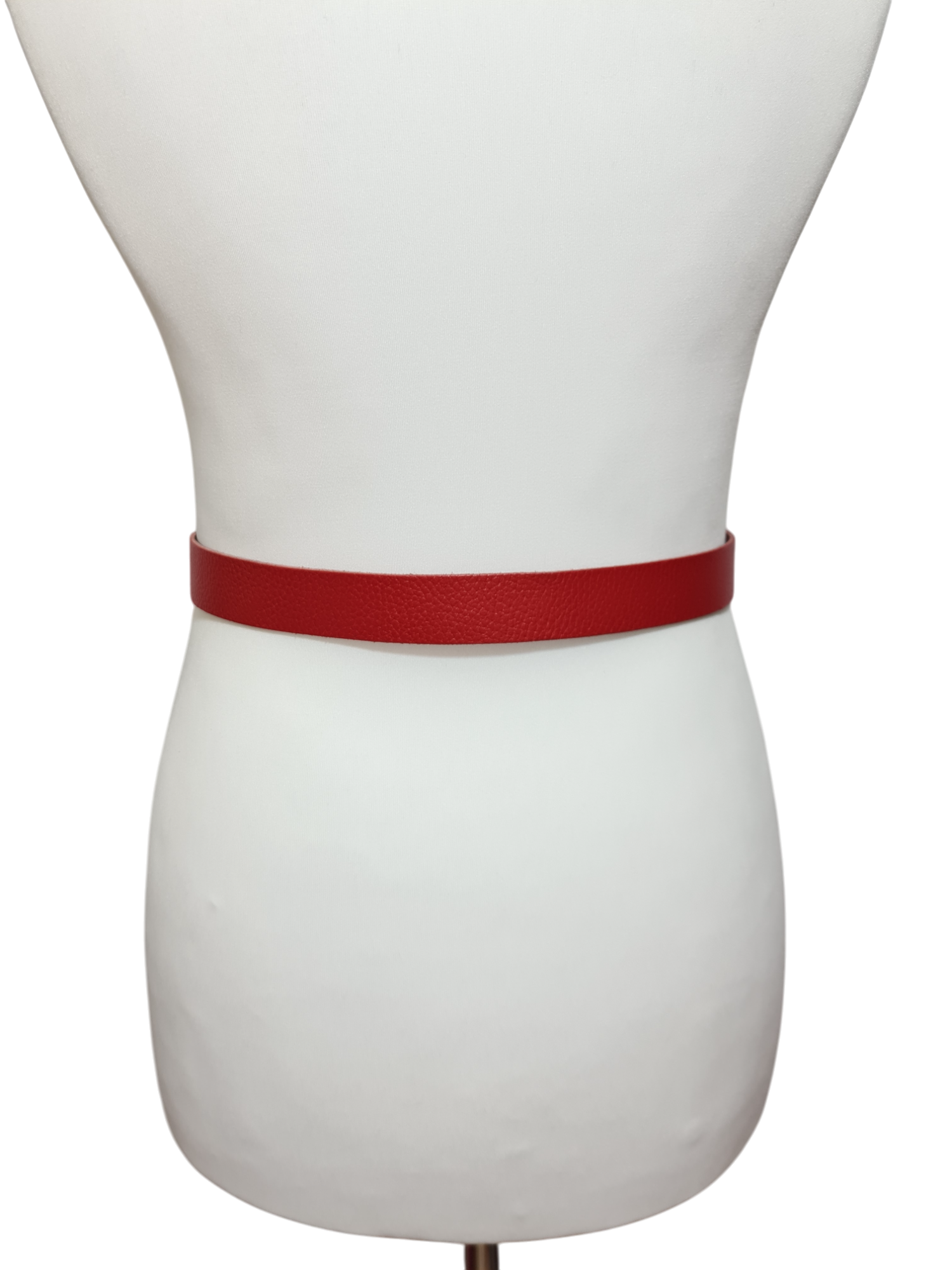 Ceinture rouge en croûte de cuir texturée des années 80-90 - FRIPEO