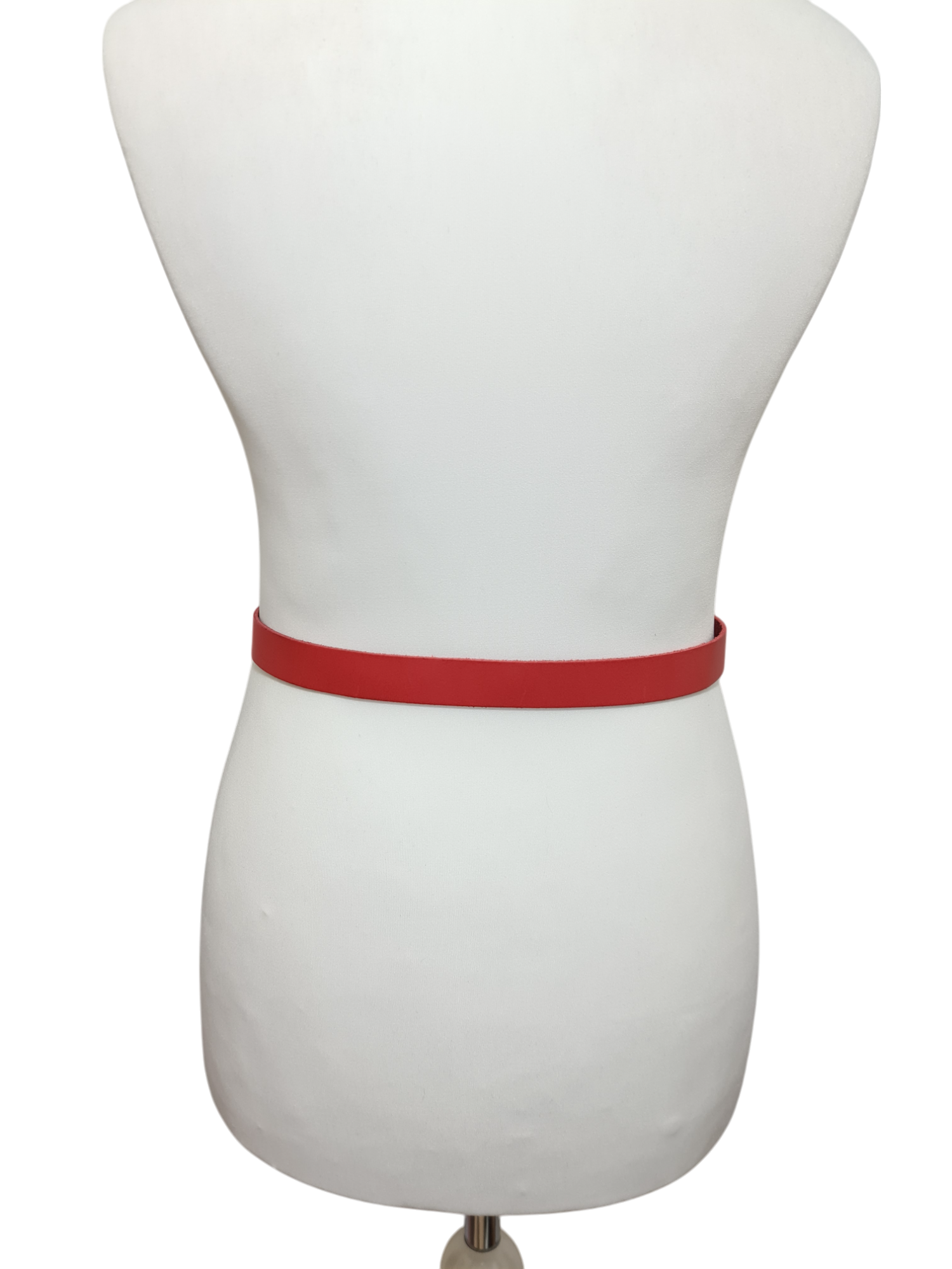 Ceinture rouge en croûte de cuir style cowboy/western des années 90 - FRIPEO