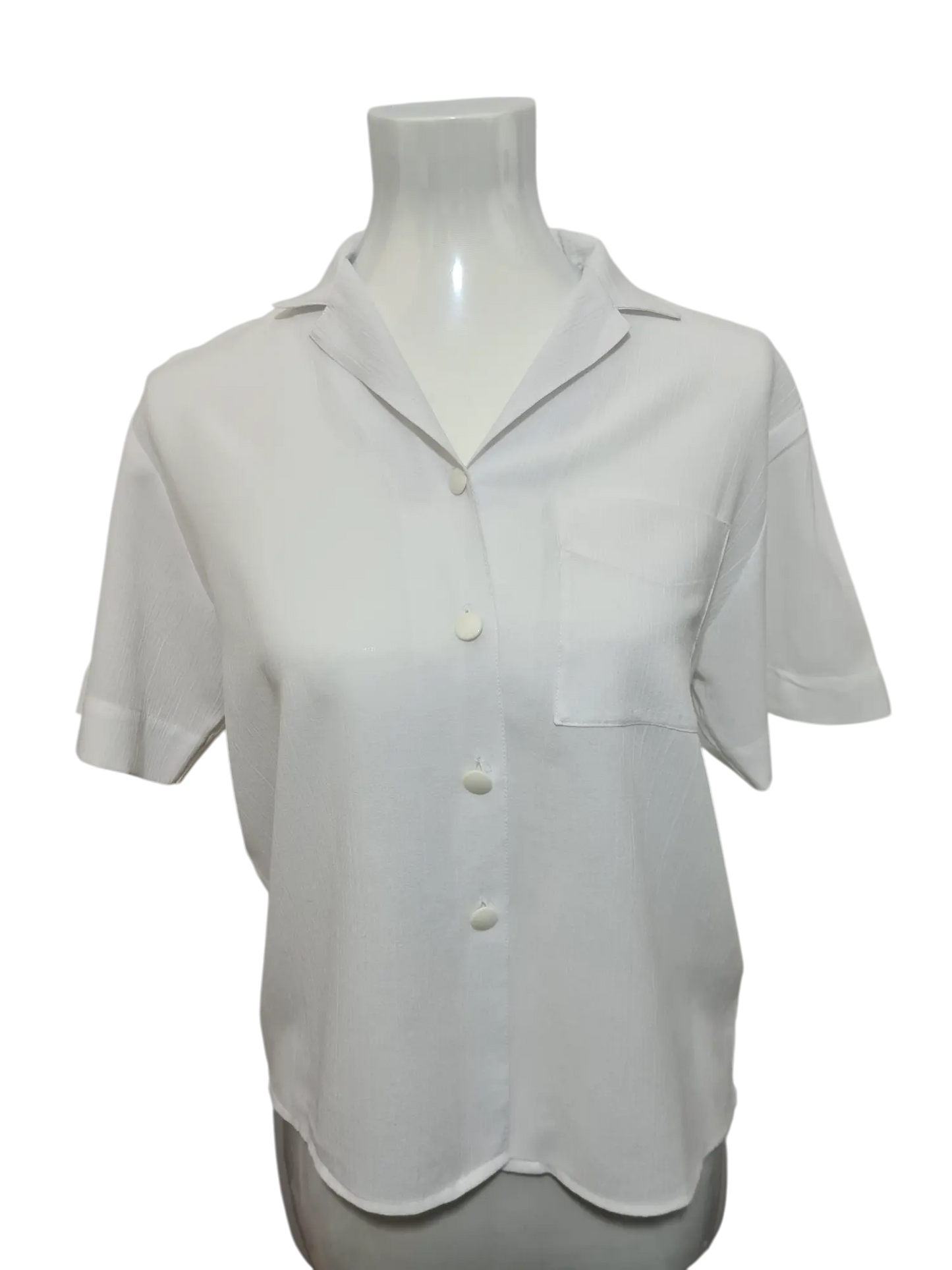 Chemise ample à manches courtes poche sur le côté des années 80-90 EMMAUS