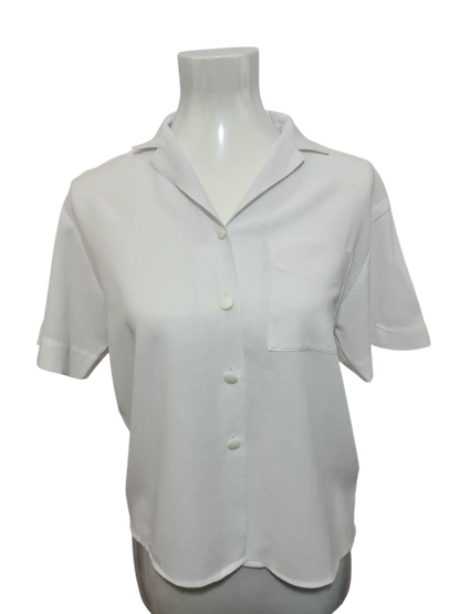 Chemise ample à manches courtes poche sur le côté des années 80-90 EMMAUS