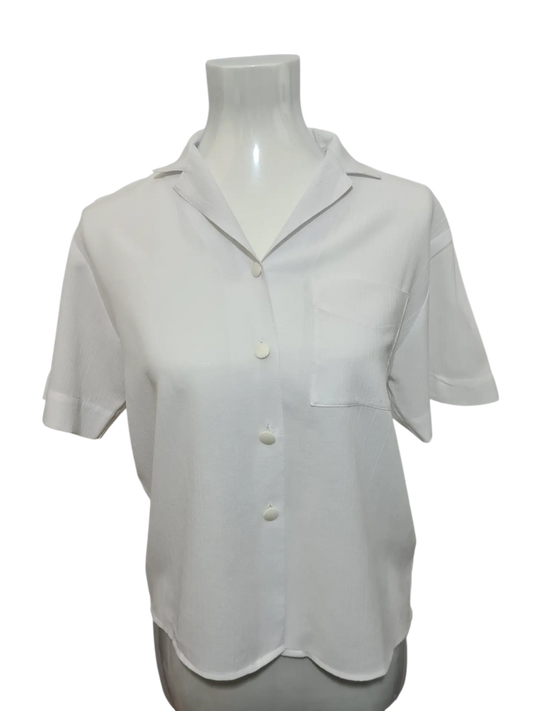 Chemise ample à manches courtes poche sur le côté des années 80-90 EMMAUS