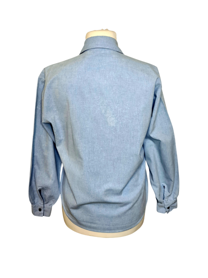 Chemise femme vintage bleue clair de golf des années 80/90 EMMAUS