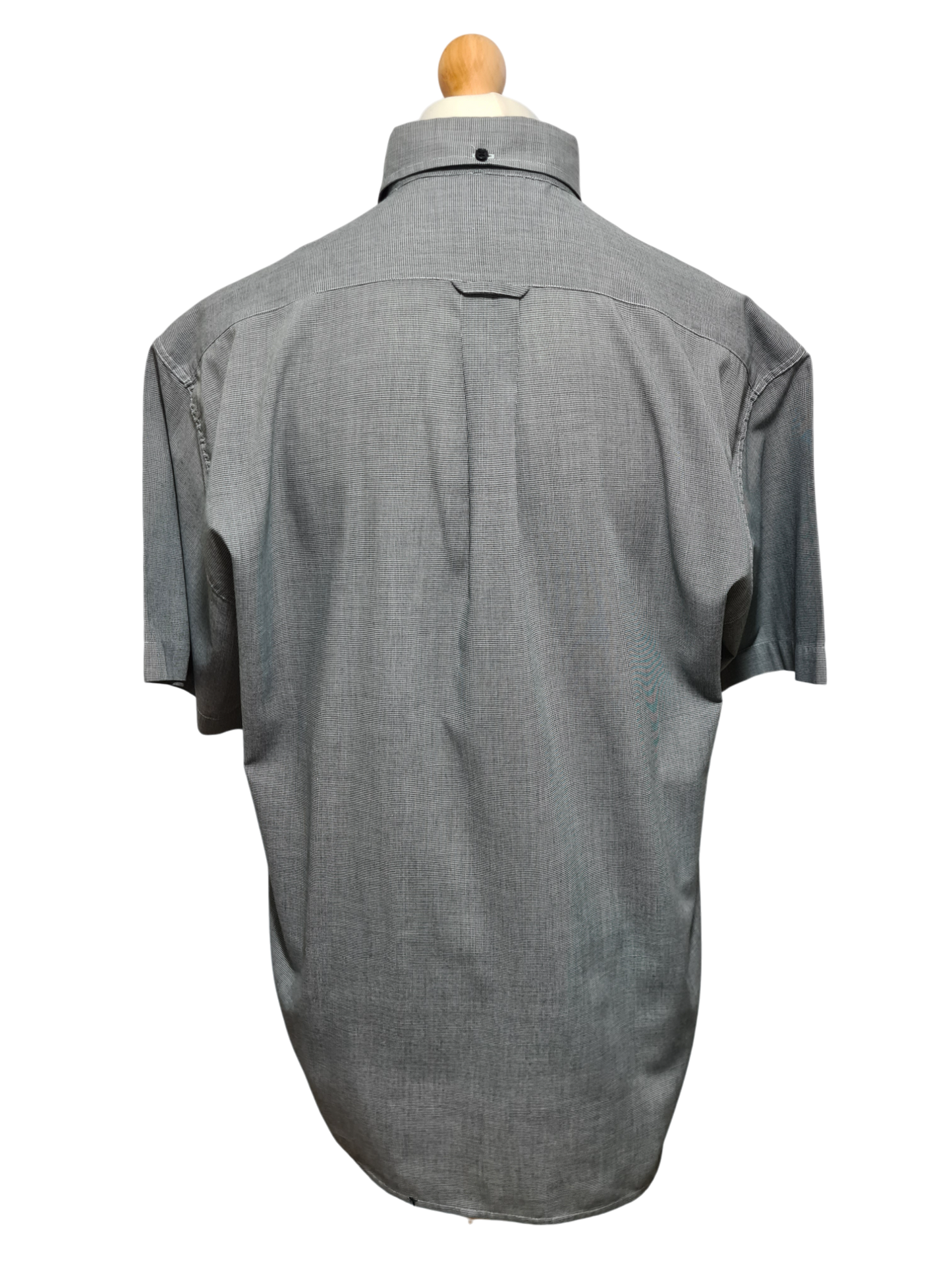 Chemise homme grise à manches courtes Laurent Cerrer des années 90-2000 EMMAUS