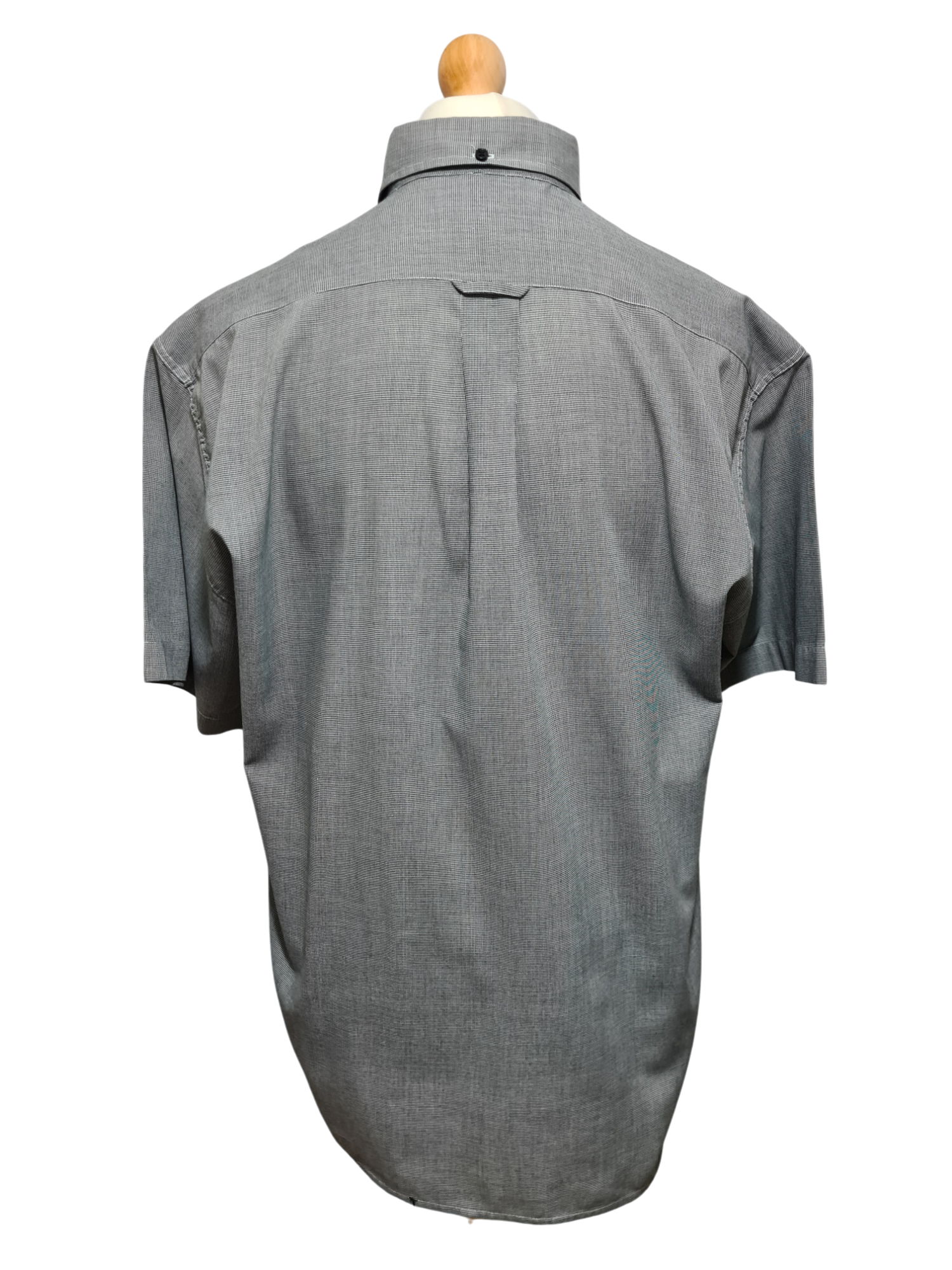 Chemise homme grise à manches courtes Laurent Cerrer des années 90-2000 EMMAUS