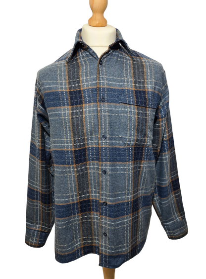 Chemise homme chaude à carreaux Damart des années 80-90 EMMAUS