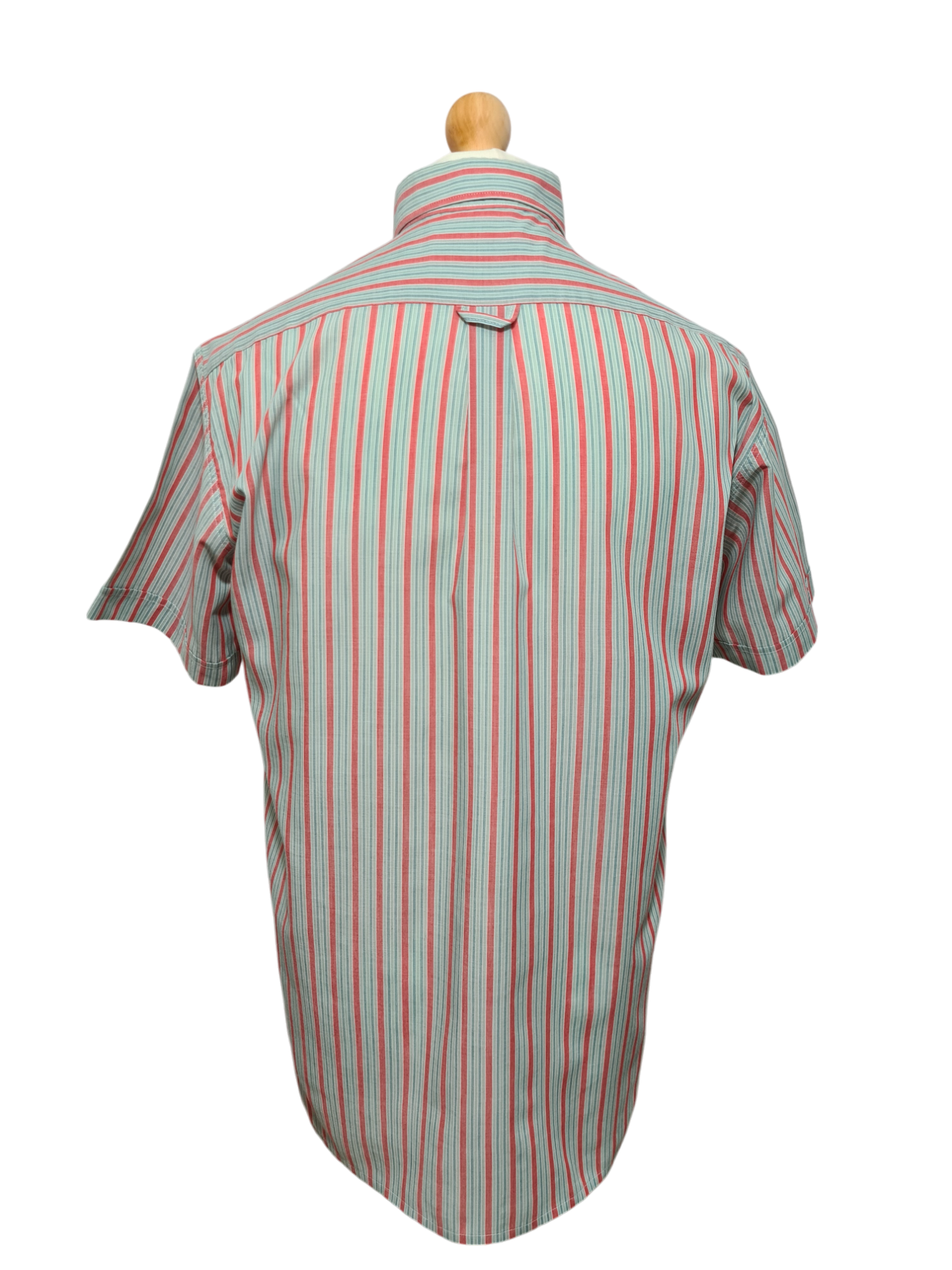Chemise homme à rayures manches courtes des années 80-90 EMMAUS