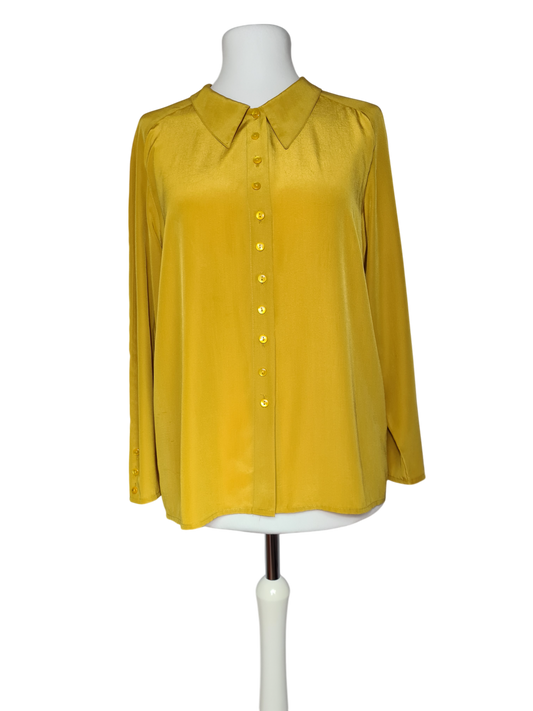 Chemisier femme Rodier jaune vintage des années 70/80 EMMAUS