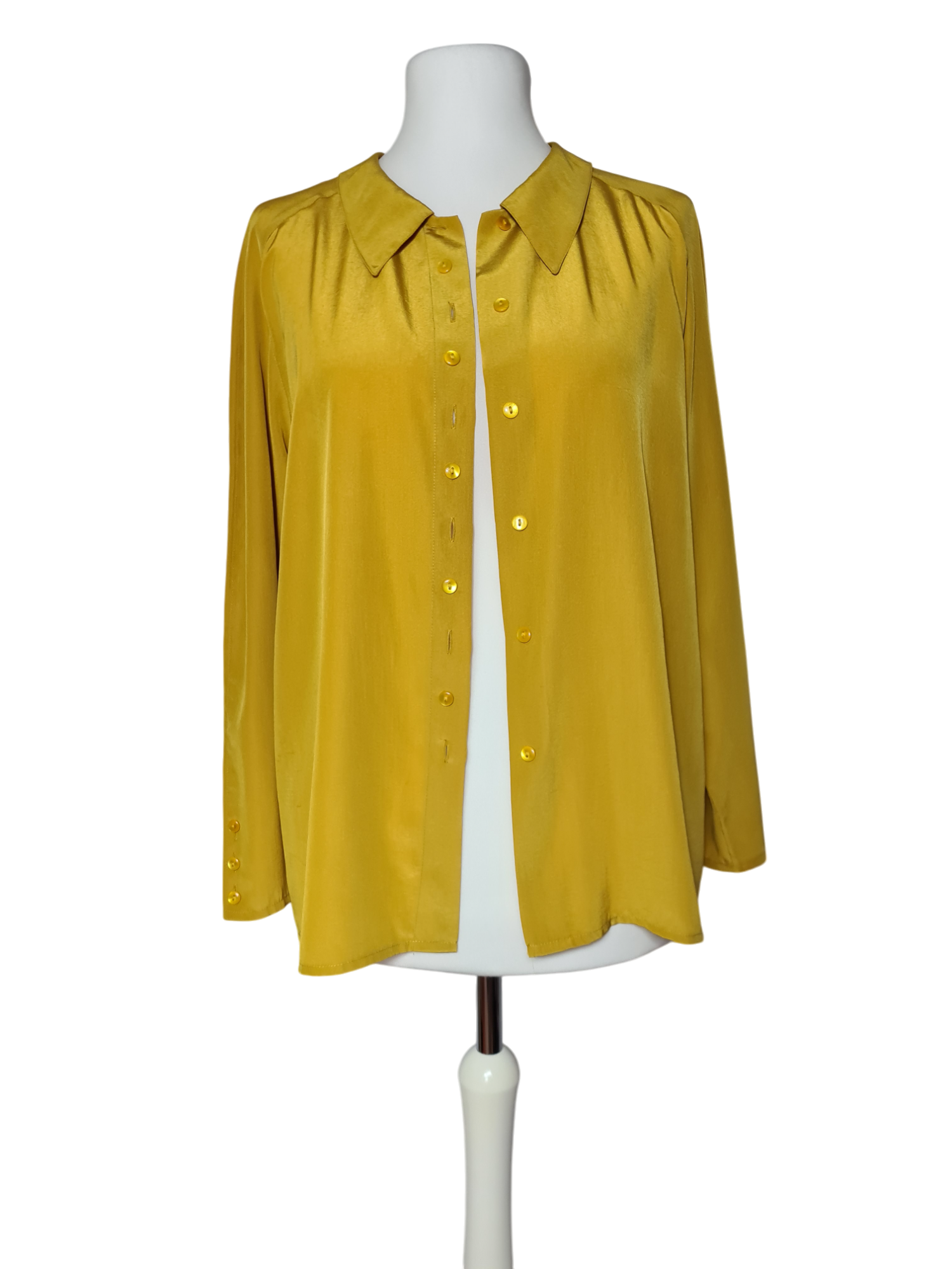 Chemisier femme Rodier jaune vintage des années 70/80 EMMAUS