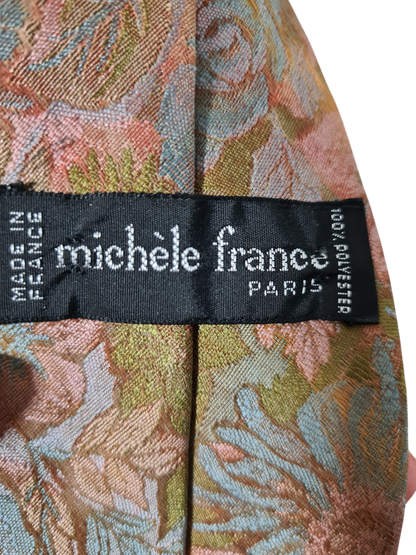 Cravate chic et romantique à motifs fleuris des années 80-90 EMMAUS