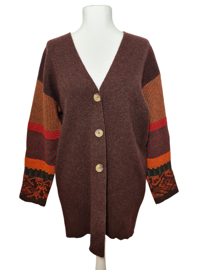 Gilet long femme style montagnard des années 80-90 EMMAUS
