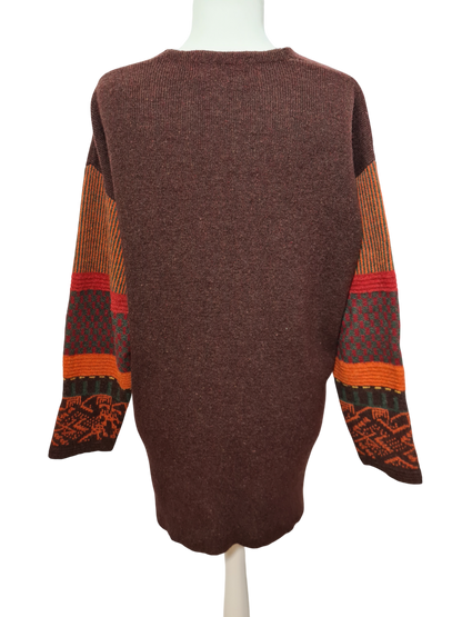 Gilet long femme style montagnard des années 80-90 EMMAUS