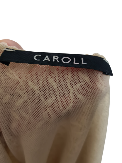 Haut en dentelle blanche Caroll des années 90-2000 EMMAUS