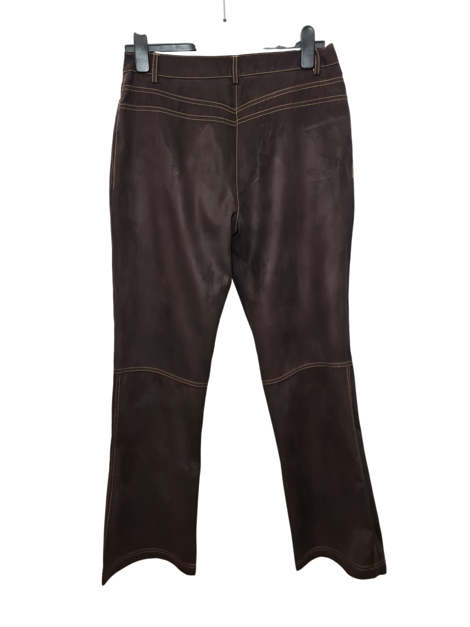 Pantalon marron matière daim C&A vintage des années 70-80 EMMAUS