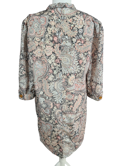 Parka femme C&A motifs cachemire avec boutons dorés des années 80-90 Les sales voleurs