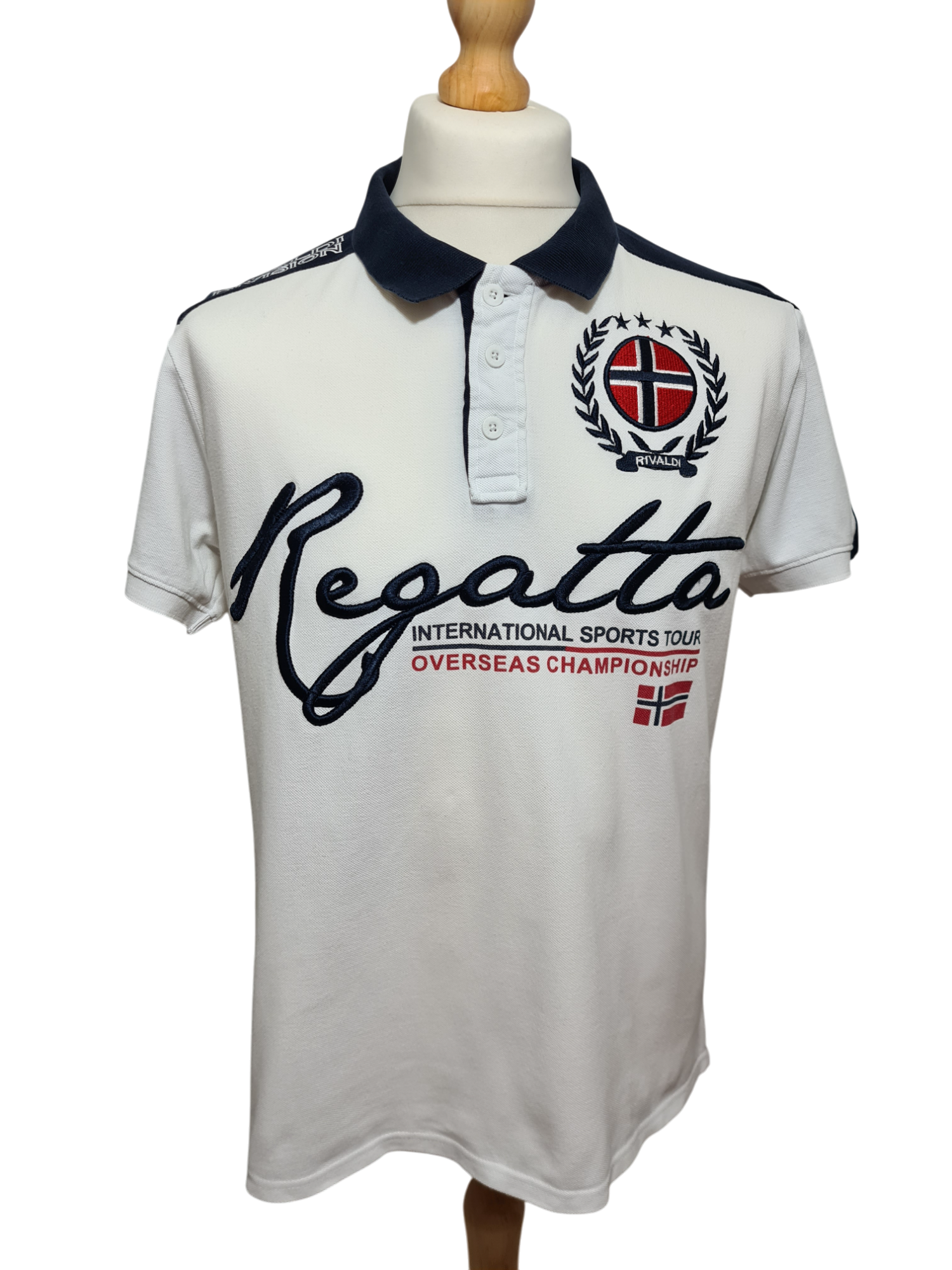 Polo homme Rivaldi logo brodé des années 90/2000 ZXSBN6DD3VZBGSY