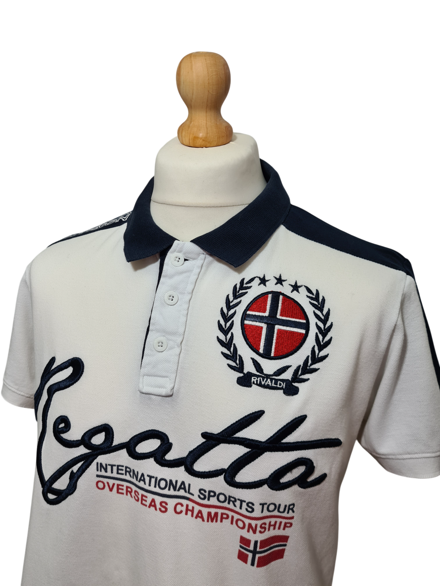 Polo homme Rivaldi logo brodé des années 90/2000 ZXSBN6DD3VZBGSY
