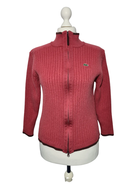 Gilet zippé Lacoste laine vierge femme T105 L – Woolmark – vintage Aucun fournisseur