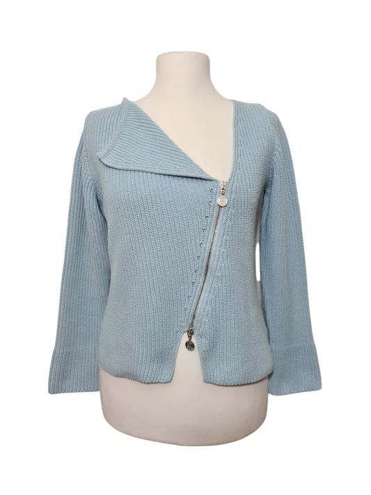 Pull zippé asymétrique style marin des années 90-2000 EMMAUS