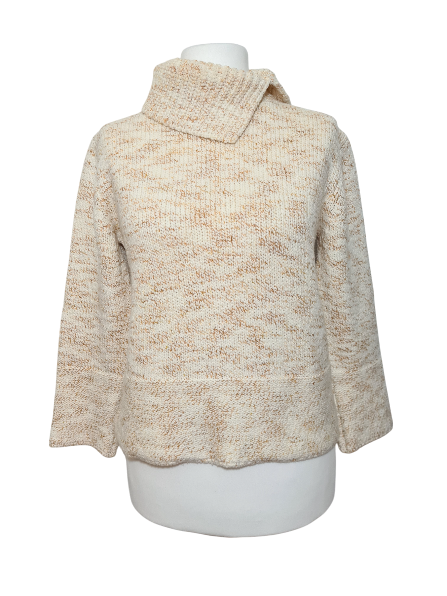 Pull femme col roulé fils mélangés Antonelle des années 2000 EMMAUS