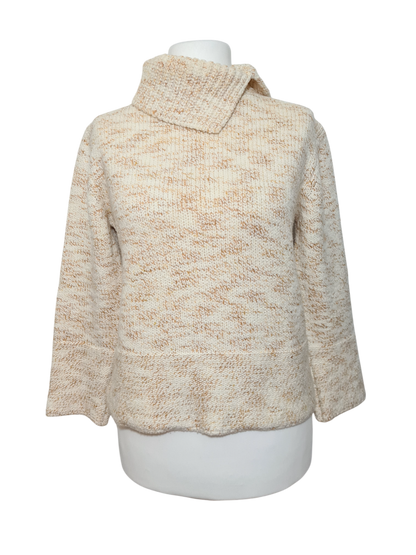 Pull femme col roulé fils mélangés Antonelle des années 2000 EMMAUS
