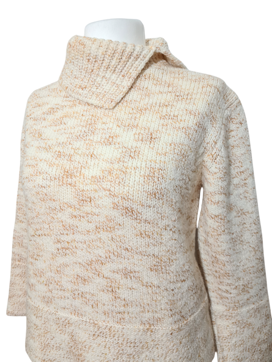 Pull femme col roulé fils mélangés Antonelle des années 2000 EMMAUS