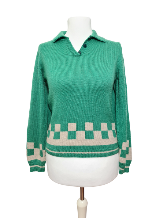 Pull femme style rétro ski des années 70-80 EMMAUS