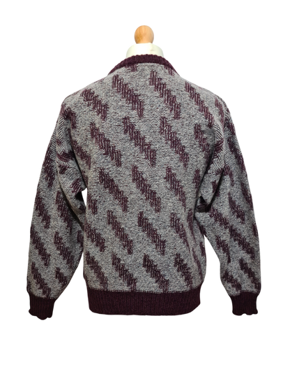 Pull homme artisanal irelandais en laine vierge des années 70-80 EMMAUS