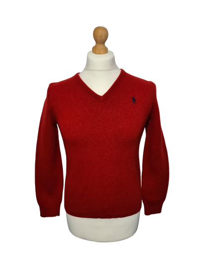 Pull Polo Ralph Lauren homme rouge laine d’agneau – taille S (étiqueté L) Aucun fournisseur