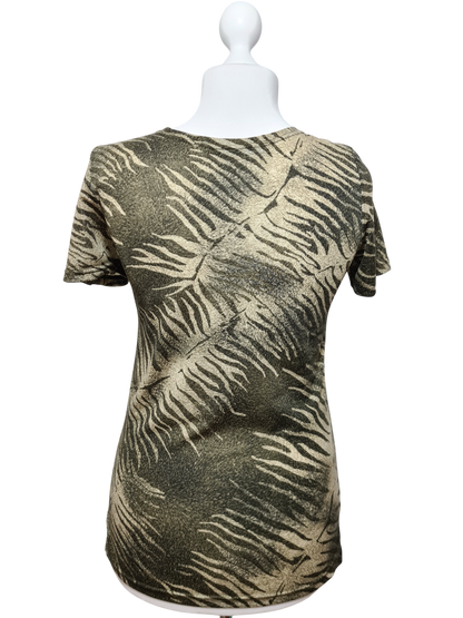 T-shirt kaki Bergère de France des années 90-2000 EMMAUS