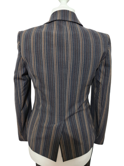 Tailleur à rayures pantalon + veste Caroll des années 90-2000 EMMAUS