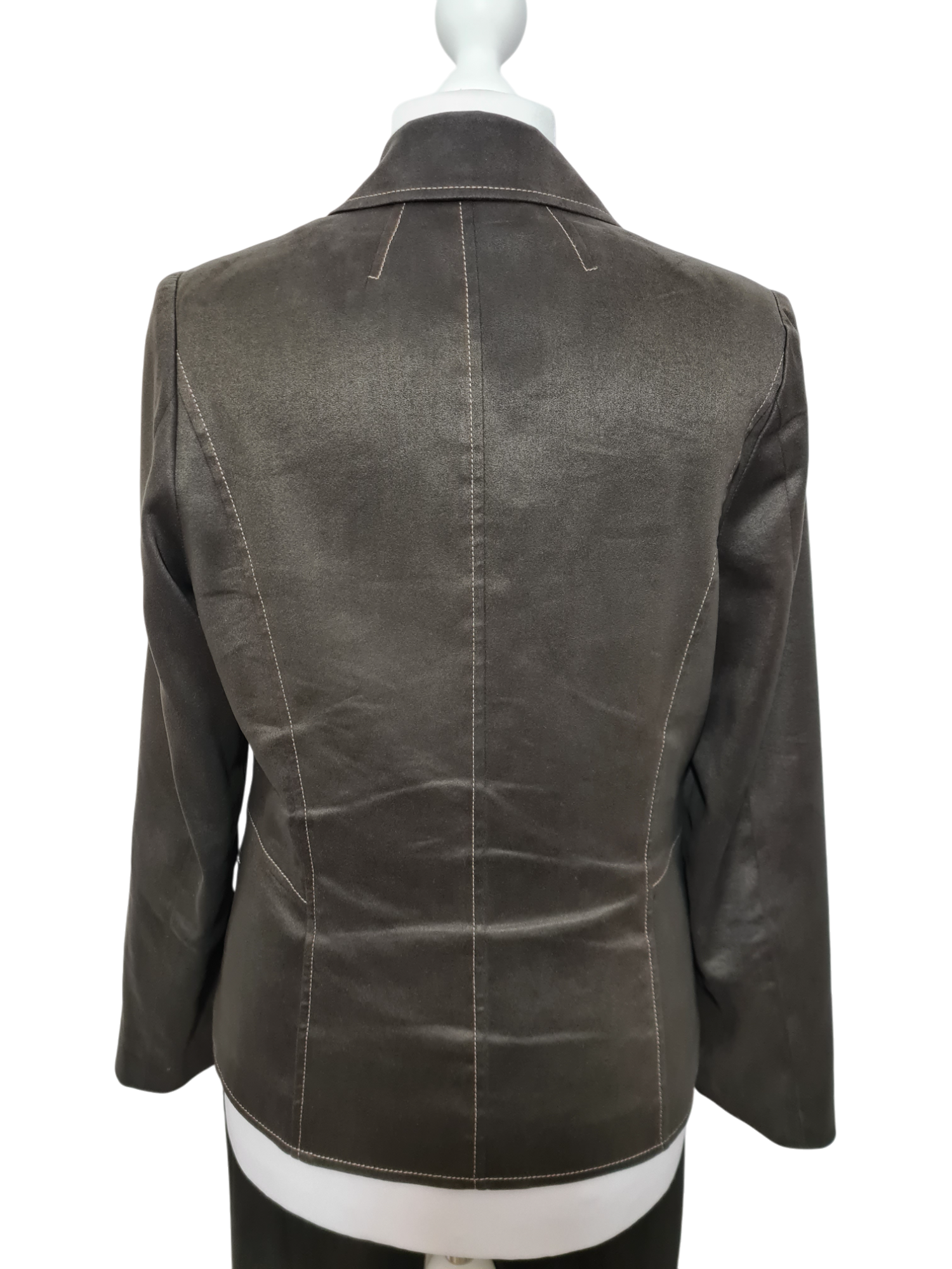 Tailleur marron pantalon + veste Weill des années 90-2000 EMMAUS